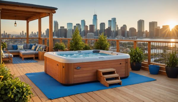 Installer un spa gonflable sur sa terrasse bois
