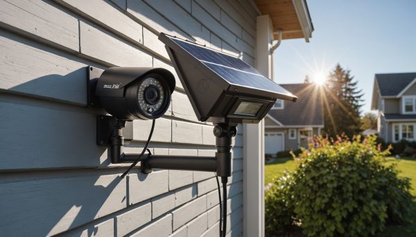 Installer une caméra solaire connectée dehors