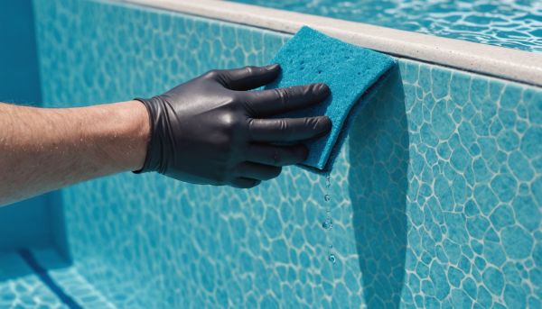 Nettoyer la ligne d'eau de sa coque de piscine