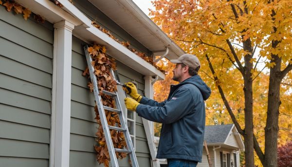Nettoyer les gouttières obstruées par les feuilles